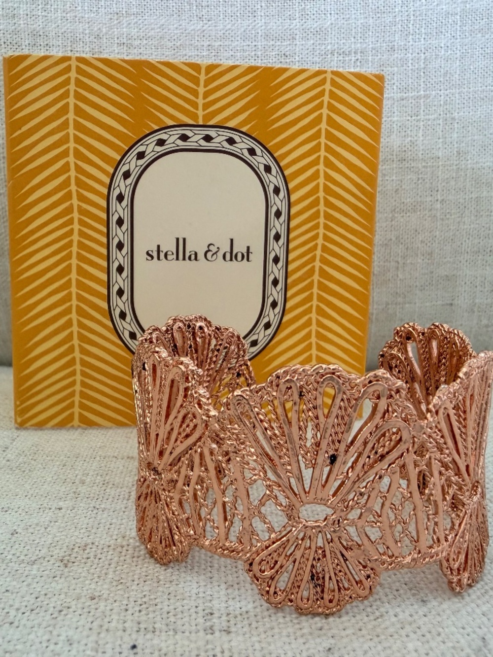 Stella & Dot Rose Gold Cuff Bracelet